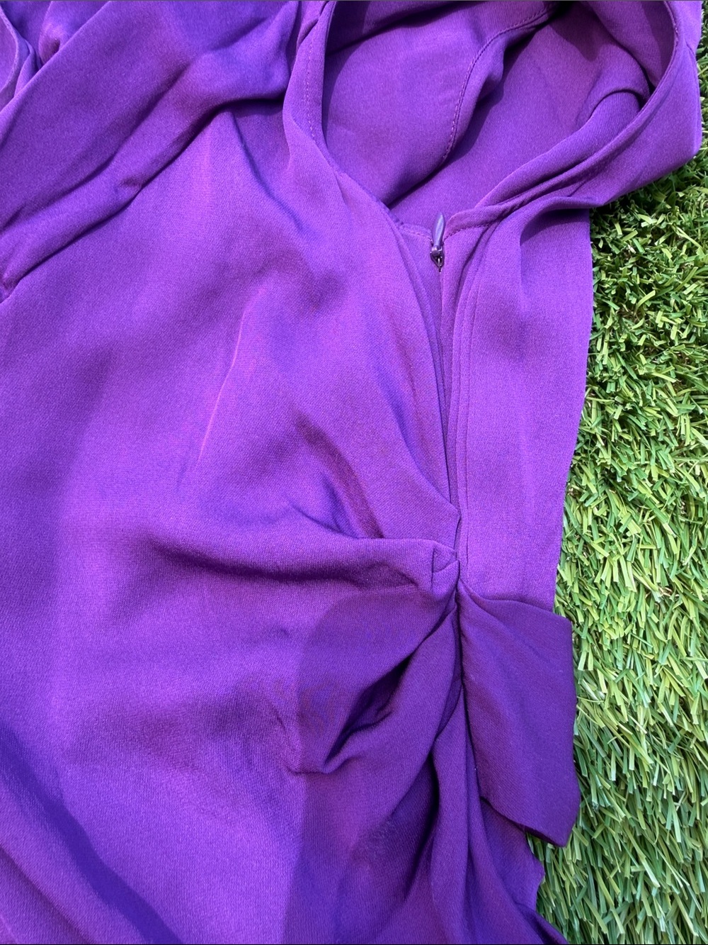 Diane Von Furstenberg Violet Midi Dress 100% Silk - Picture 11 of 16